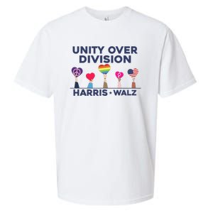 Harris Walz Unity Over Division Election 2024 Sueded Cloud Jersey T-Shirt