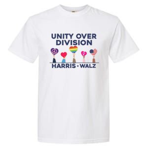 Harris Walz Unity Over Division Election 2024 Garment-Dyed Heavyweight T-Shirt