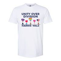 Harris Walz Unity Over Division Election 2024 Softstyle CVC T-Shirt