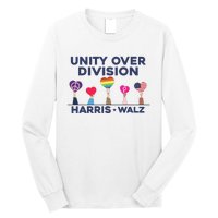 Harris Walz Unity Over Division Election 2024 Long Sleeve Shirt