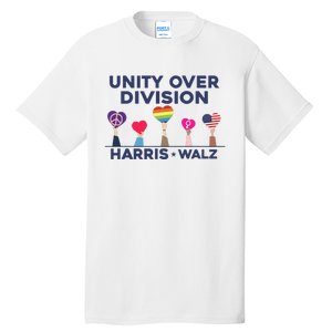 Harris Walz Unity Over Division Election 2024 Tall T-Shirt