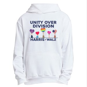 Harris Walz Unity Over Division Election 2024 Urban Pullover Hoodie