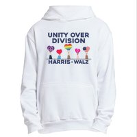 Harris Walz Unity Over Division Election 2024 Urban Pullover Hoodie