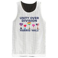 Harris Walz Unity Over Division Election 2024 Mesh Reversible Basketball Jersey Tank