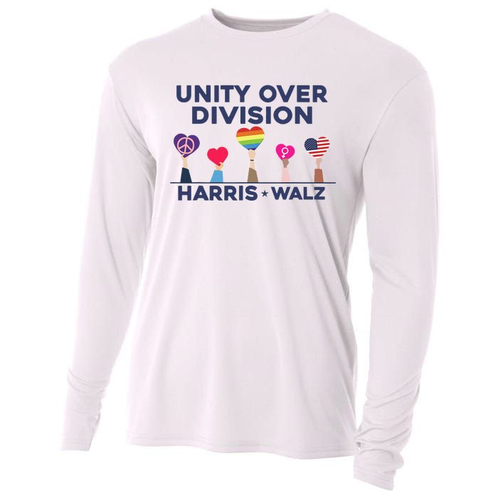 Harris Walz Unity Over Division Election 2024 Cooling Performance Long Sleeve Crew