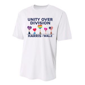 Harris Walz Unity Over Division Election 2024 Performance Sprint T-Shirt