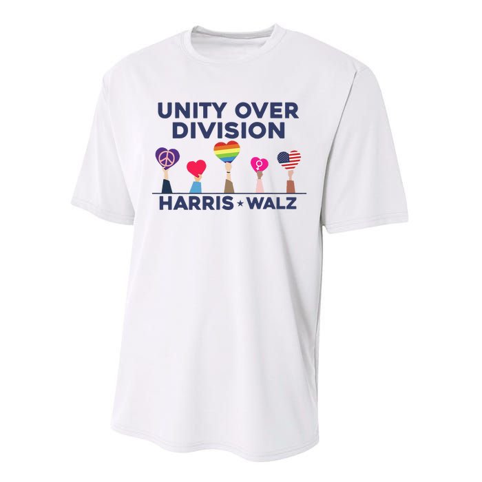 Harris Walz Unity Over Division Election 2024 Performance Sprint T-Shirt