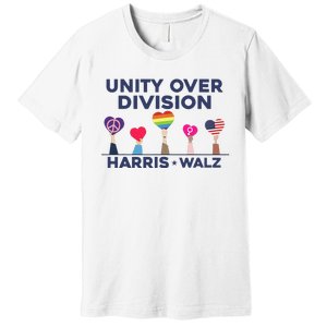 Harris Walz Unity Over Division Election 2024 Premium T-Shirt