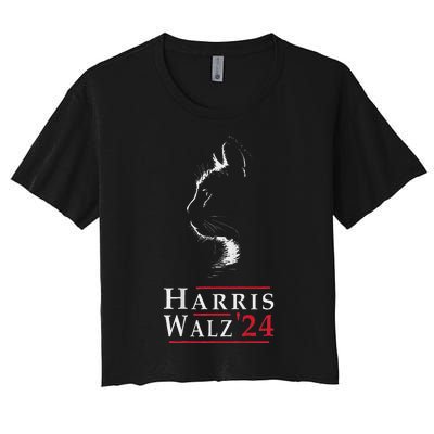 Harris Walz Us Election Vice President 2024 Kamala Women's Crop Top Tee