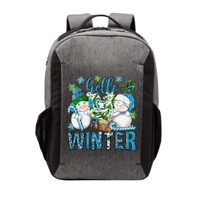 Hello Winter Vibes Cozy Season Snowman Christmas Pajamas Vector Backpack