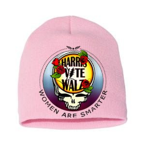 Harris Walz Vote Women Are Smarter Short Acrylic Beanie