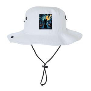 Halloween Witch Van Gogh Starry Night Black Cat Pumpkin Legacy Cool Fit Booney Bucket Hat