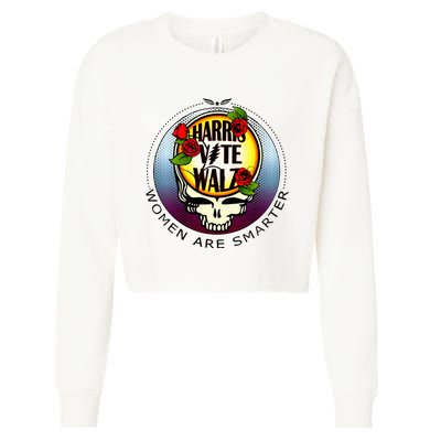 Harris Walz Vote Women Are Smarter Cropped Pullover Crew