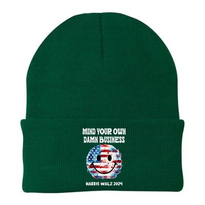 Harris Walz Waltz 2024 Mind Your Own Damn Business Knit Cap Winter Beanie