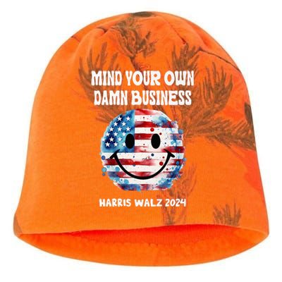 Harris Walz Waltz 2024 Mind Your Own Damn Business Kati - Camo Knit Beanie