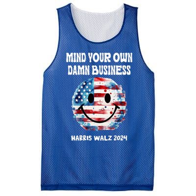 Harris Walz Waltz 2024 Mind Your Own Damn Business Mesh Reversible Basketball Jersey Tank