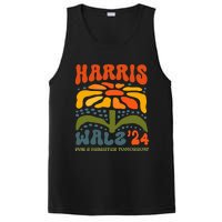 Harris Walz Waltz 2024 Retro Boho Groovy Flowers PosiCharge Competitor Tank