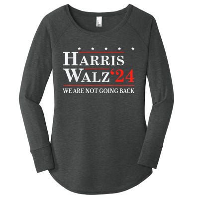 Harris Walz Waltz 2024 WeRe Not Going Back Kamala Harris Women's Perfect Tri Tunic Long Sleeve Shirt