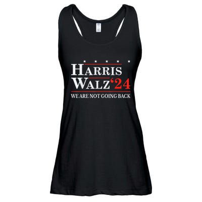 Harris Walz Waltz 2024 WeRe Not Going Back Kamala Harris Ladies Essential Flowy Tank