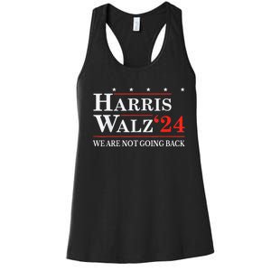 Harris Walz Waltz 2024 WeRe Not Going Back Kamala Harris Women's Racerback Tank