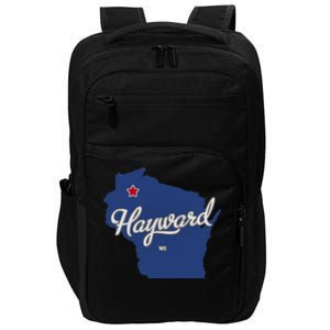 Hayward Wisconsin WI Map Impact Tech Backpack