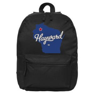 Hayward Wisconsin WI Map 16 in Basic Backpack