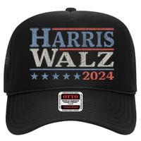 Harris Walz Waltz 2024 Election Kamala Harris Tim Waltz 2024 High Crown Mesh Back Trucker Hat