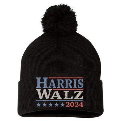 Harris Walz Waltz 2024 Election Kamala Harris Tim Waltz 2024 Pom Pom 12in Knit Beanie