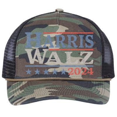 Harris Walz Waltz 2024 Election Kamala Harris Tim Waltz 2024 Retro Rope Trucker Hat Cap