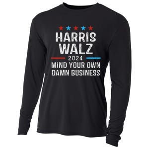 Harris Walz Waltz 2024 Mind Your Own Damn Business Cooling Performance Long Sleeve Crew