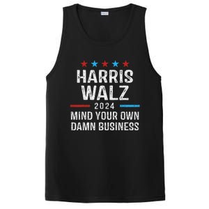 Harris Walz Waltz 2024 Mind Your Own Damn Business PosiCharge Competitor Tank