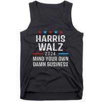 Harris Walz Waltz 2024 Mind Your Own Damn Business Tank Top