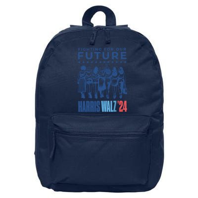 Harris Walz Waltz 2024 Harris Walz Future Button Election 16 in Basic Backpack