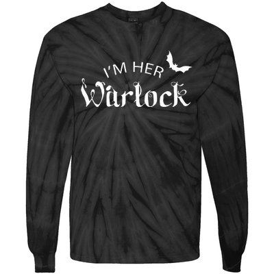 Her Warlock Witch Halloween Matching Couples Costumes Tie-Dye Long Sleeve Shirt