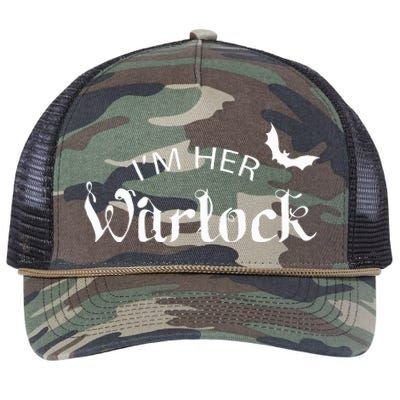 Her Warlock Witch Halloween Matching Couples Costumes Retro Rope Trucker Hat Cap