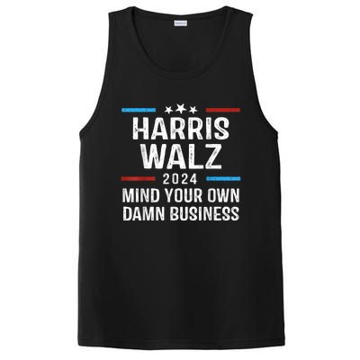 Harris Walz Waltz 2024 Mind Your Own Damn Business PosiCharge Competitor Tank