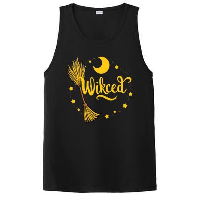 Halloween Wicked Witch Broom Retro Spooky PosiCharge Competitor Tank