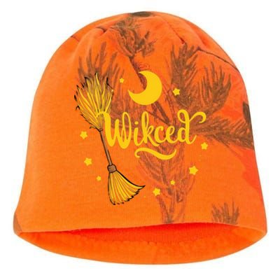 Halloween Wicked Witch Broom Retro Spooky Kati - Camo Knit Beanie