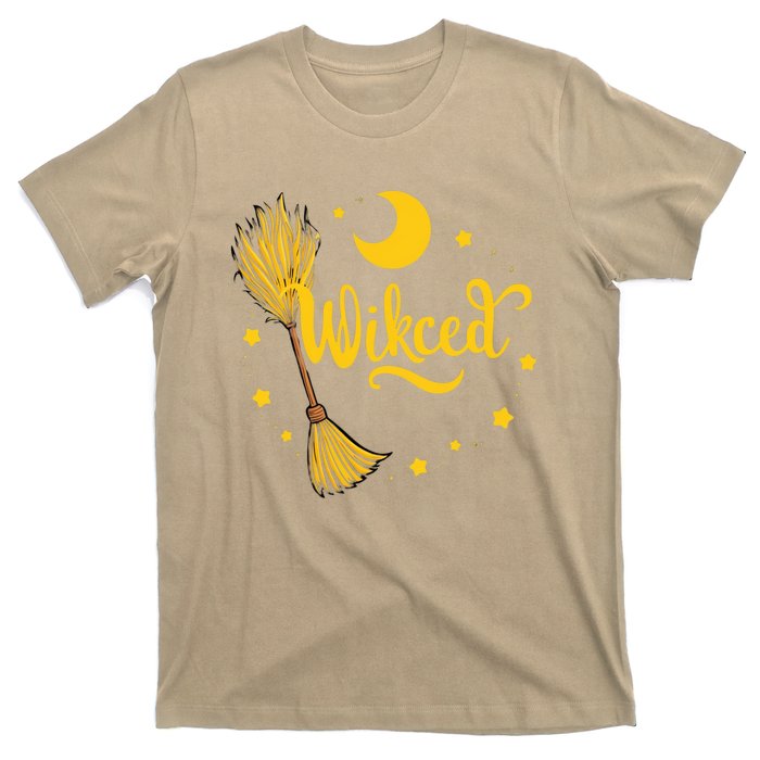 Halloween Wicked Witch Broom Retro Spooky T-Shirt