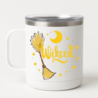 Halloween Wicked Witch Broom Retro Spooky 12 oz Stainless Steel Tumbler Cup