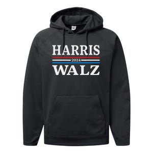 Harris Walz Waltz 2024 Election Kamala Harris Tim Waltz 2024 Performance Fleece Hoodie