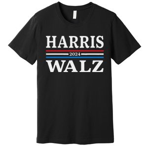 Harris Walz Waltz 2024 Election Kamala Harris Tim Waltz 2024 Premium T-Shirt