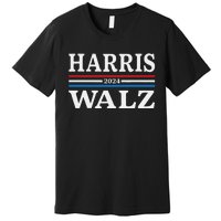 Harris Walz Waltz 2024 Election Kamala Harris Tim Waltz 2024 Premium T-Shirt