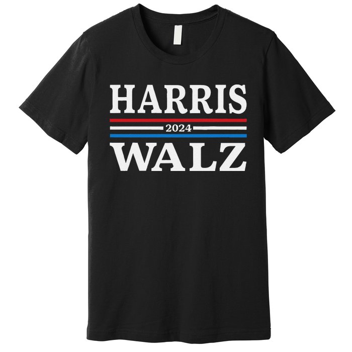 Harris Walz Waltz 2024 Election Kamala Harris Tim Waltz 2024 Premium T-Shirt