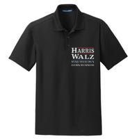 Harris Walz Waltz 2024 Mind Your Own Damn Business Dry Zone Grid Polo