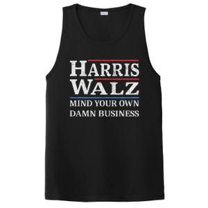 Harris Walz Waltz 2024 Mind Your Own Damn Business PosiCharge Competitor Tank