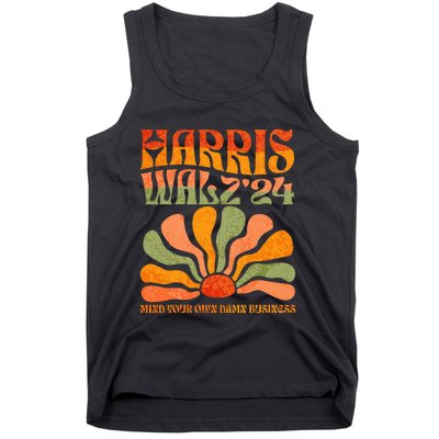 Harris Walz Waltz 2024 Mind Your Own Damn Business Tank Top