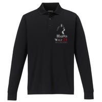 Harris Walz Waltz 2024 Mind Your Own Damn Business Cat Lady Performance Long Sleeve Polo