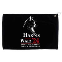 Harris Walz Waltz 2024 Mind Your Own Damn Business Cat Lady Grommeted Golf Towel