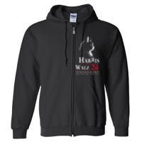 Harris Walz Waltz 2024 Mind Your Own Damn Business Cat Lady Full Zip Hoodie